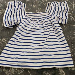 J. Crew Blue and White Striped top